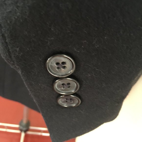 Alberto Nardoni Black Wool Blend Tuxedo Coat/Topcoat 48 NWT - Picture 8 of 8